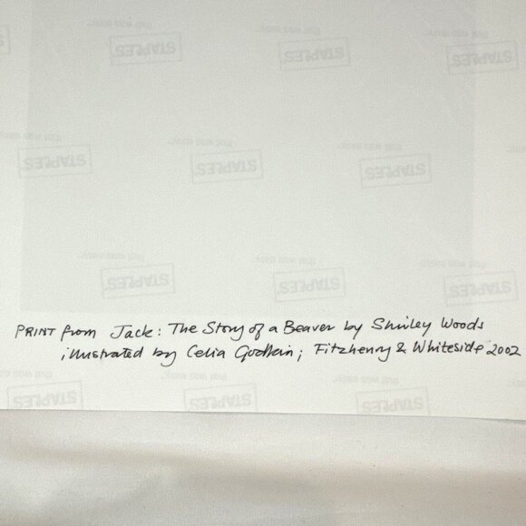 Signed Print Artist Celia Godkin Jack The Story Of A Beaver By Shirley Woods #2 - Picture 6 of 6